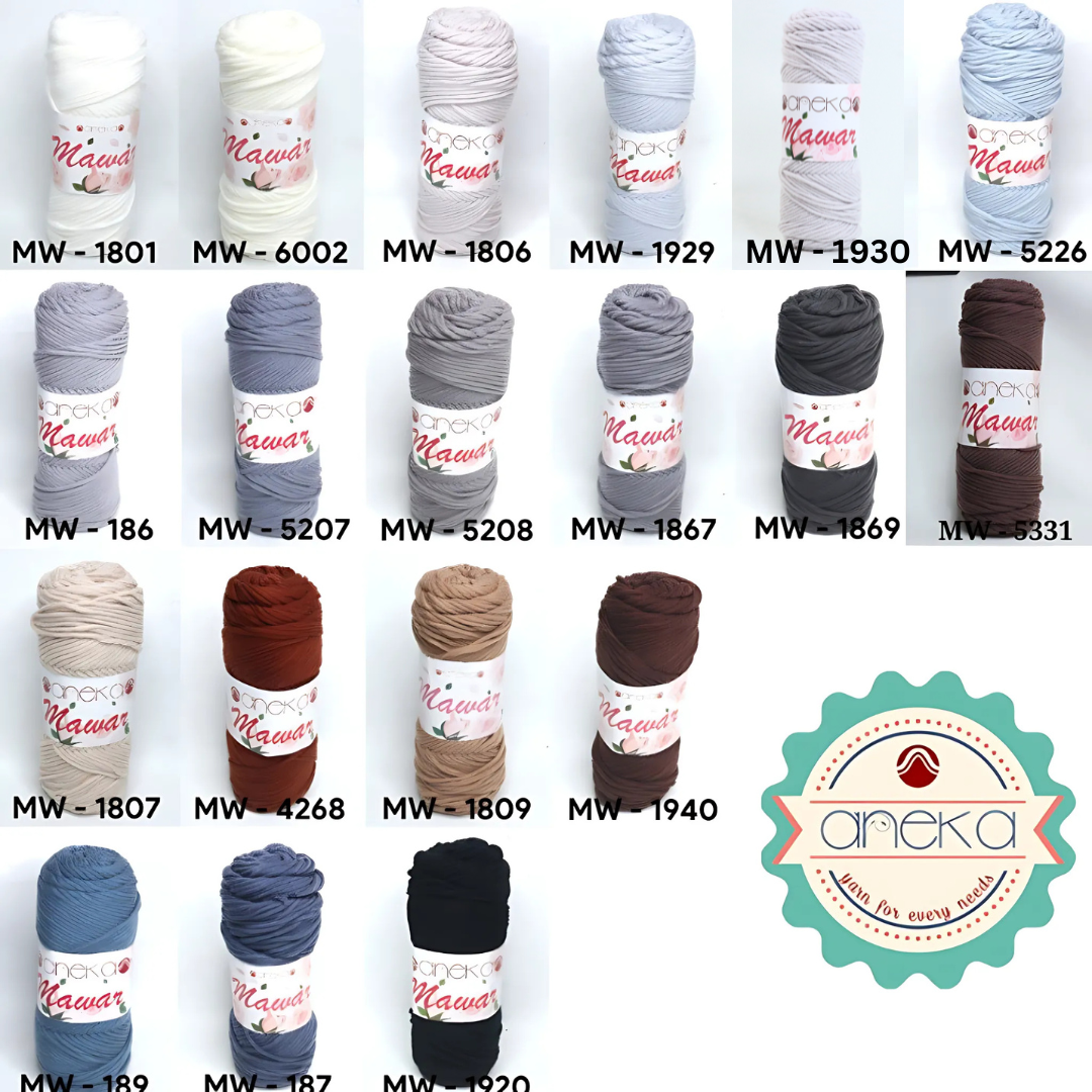 KATALOG - Benang Rajut Mawar / Soft Acrylic Yarn / 8 ply Milk Cotton Worsted / Katun Susu PART 1