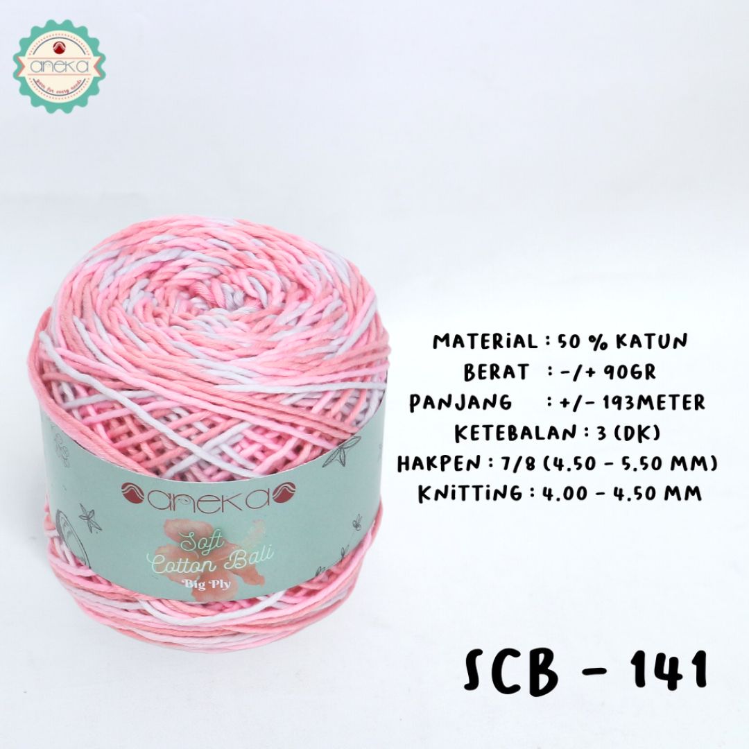 KATALOG - Benang Rajut Katun Bali Sembur Mix / Soft Cotton Big Ply Mambo