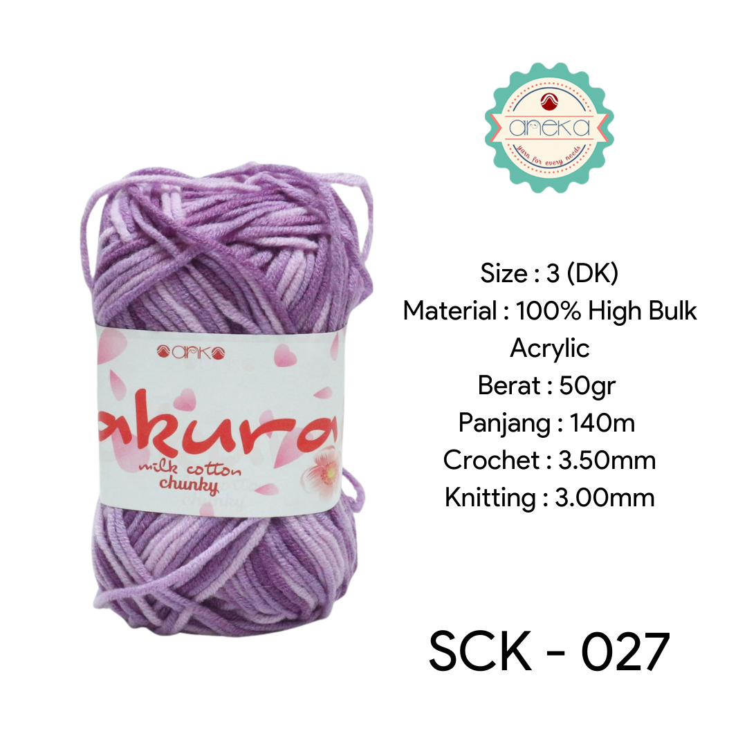 CATALOG - Sakura Milk Cotton Chunky Mix Sembur Mix Cotton Knitting Yarn PART 3