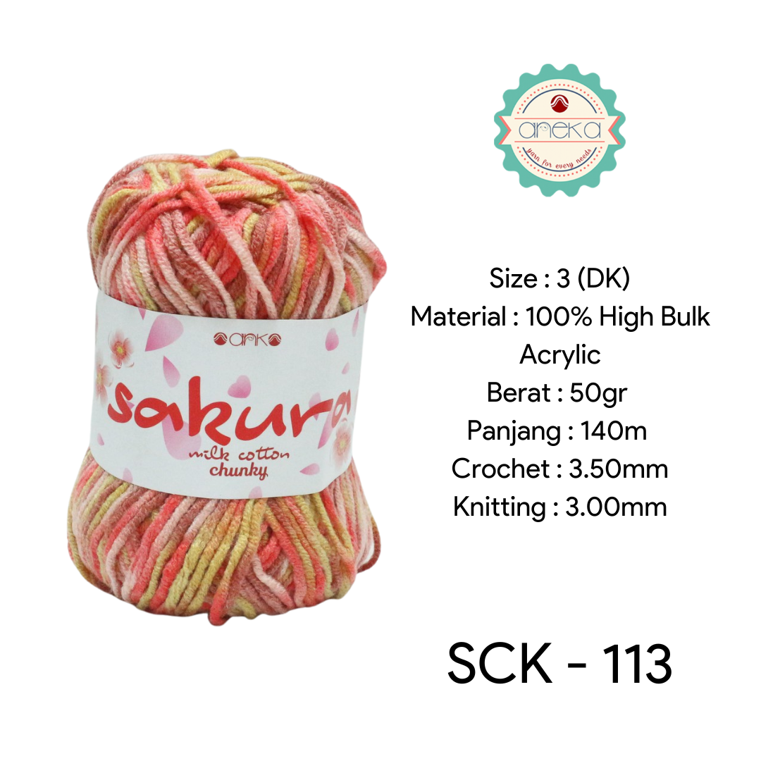 CATALOG - Sakura Milk Cotton Chunky Mix Sembur Mix Cotton Knitting Yarn PART 3