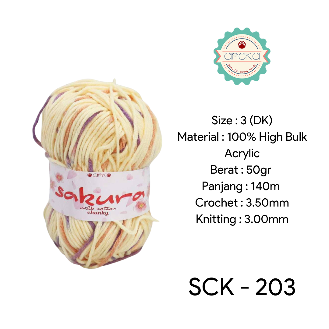 CATALOG - Sakura Milk Cotton Chunky Mix Sembur Mix Cotton Knitting Yarn PART 3