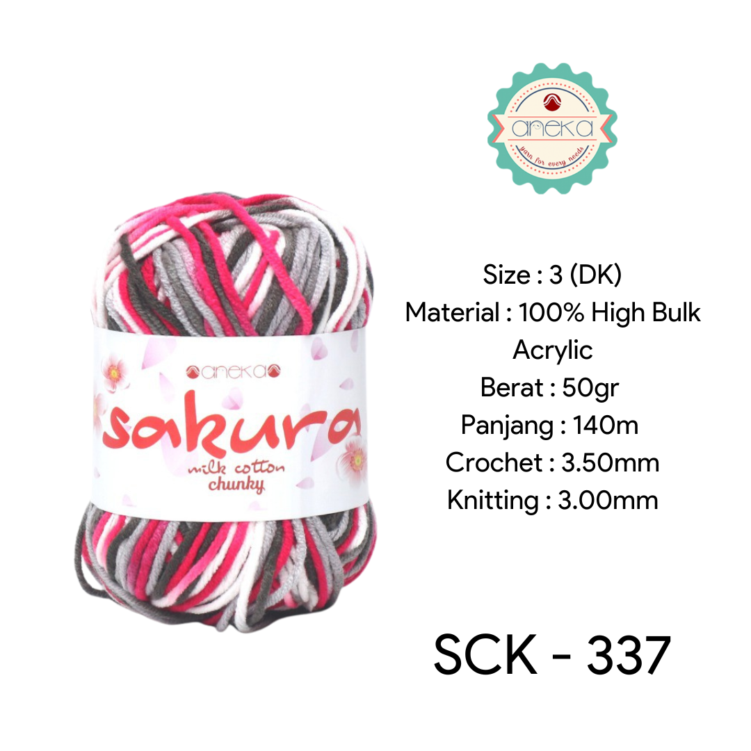 CATALOG - Sakura Milk Cotton Chunky Mix Sembur Mix Cotton Knitting Yarn PART 3