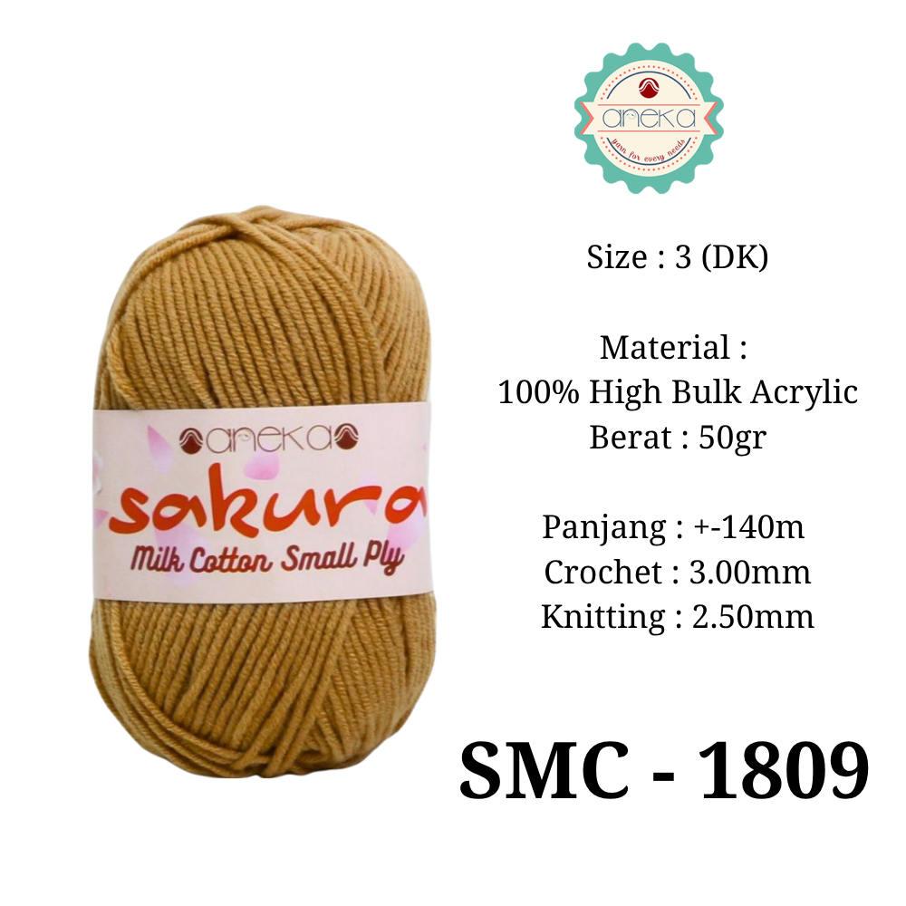 KATALOG - Benang Rajut Katun Susu 4 ply / Sakura SMALL PLY Milk Cotton Yarn - 2