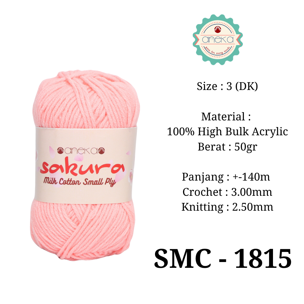 KATALOG - Benang Rajut Katun Susu 4 ply / Sakura SMALL PLY Milk Cotton Yarn - 2