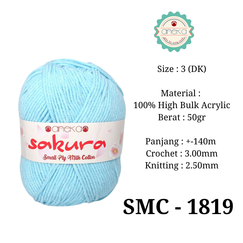 KATALOG - Benang Rajut Katun Susu 4 ply / Sakura SMALL PLY Milk Cotton Yarn - 2