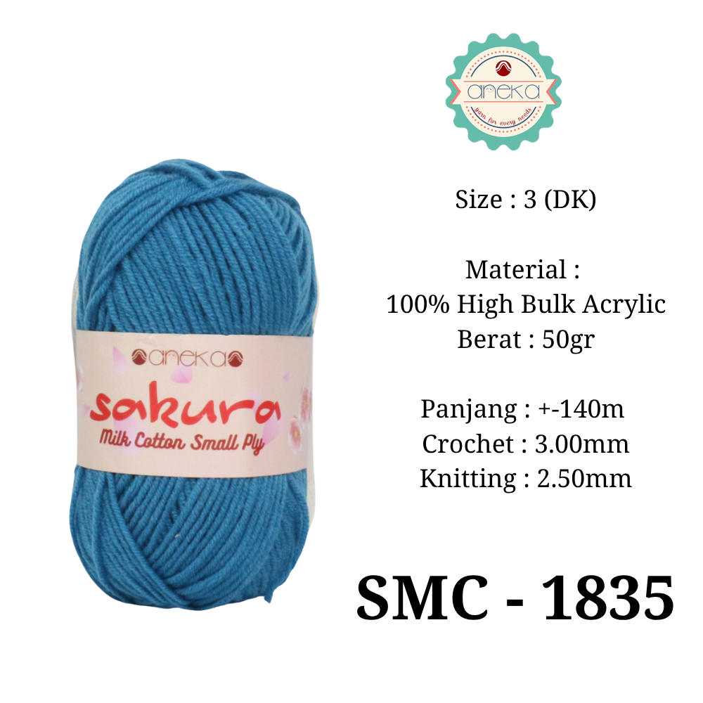 KATALOG - Benang Rajut Katun Susu 4 ply / Sakura SMALL PLY Milk Cotton Yarn - 2