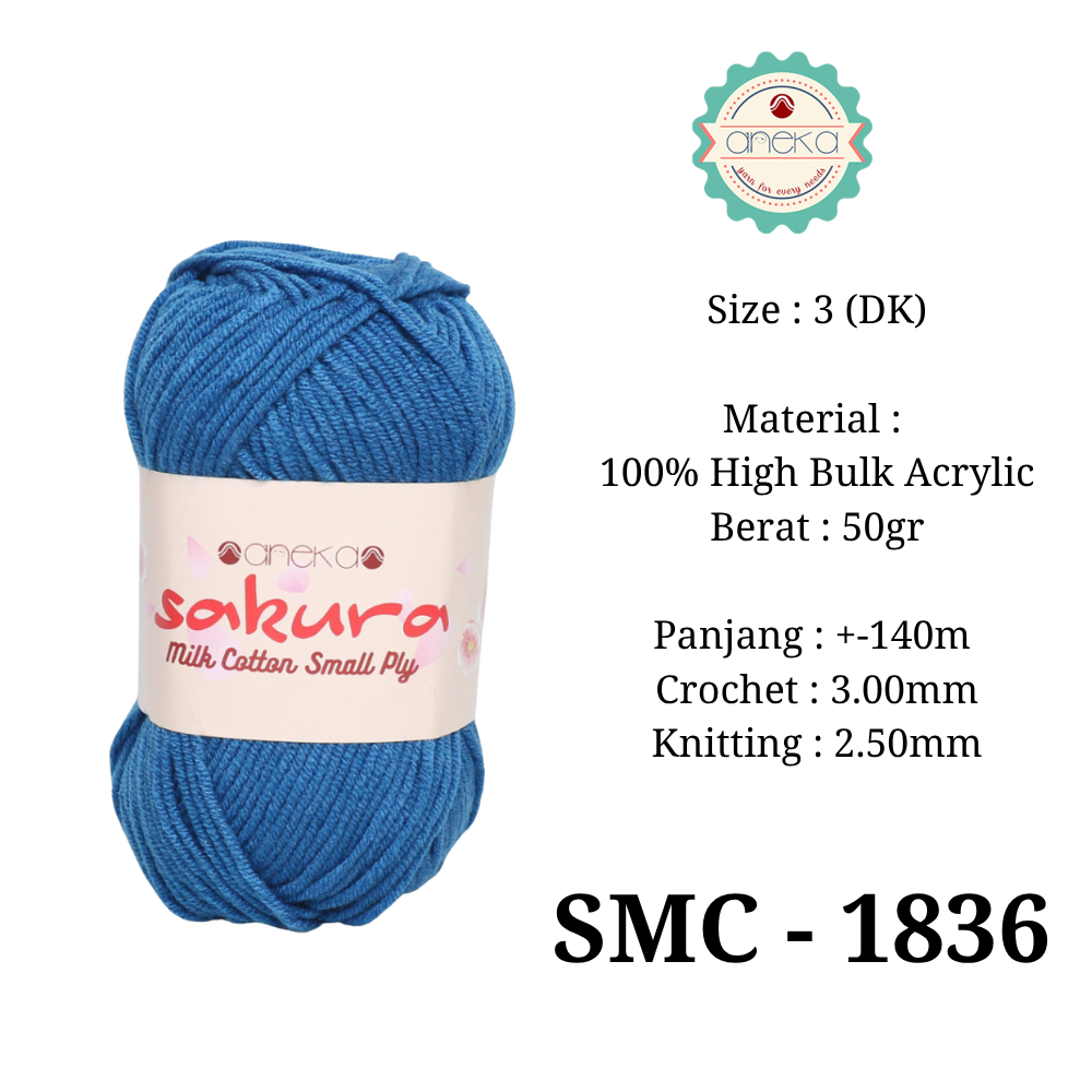 KATALOG - Benang Rajut Katun Susu 4 ply / Sakura SMALL PLY Milk Cotton Yarn - 2