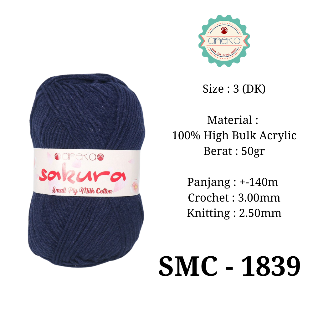 KATALOG - Benang Rajut Katun Susu 4 ply / Sakura SMALL PLY Milk Cotton Yarn - 2