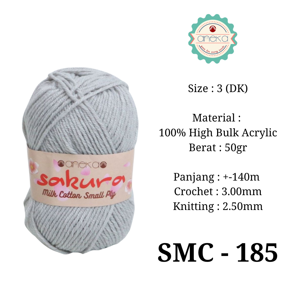KATALOG - Benang Rajut Katun Susu 4 ply / Sakura SMALL PLY Milk Cotton Yarn - 2