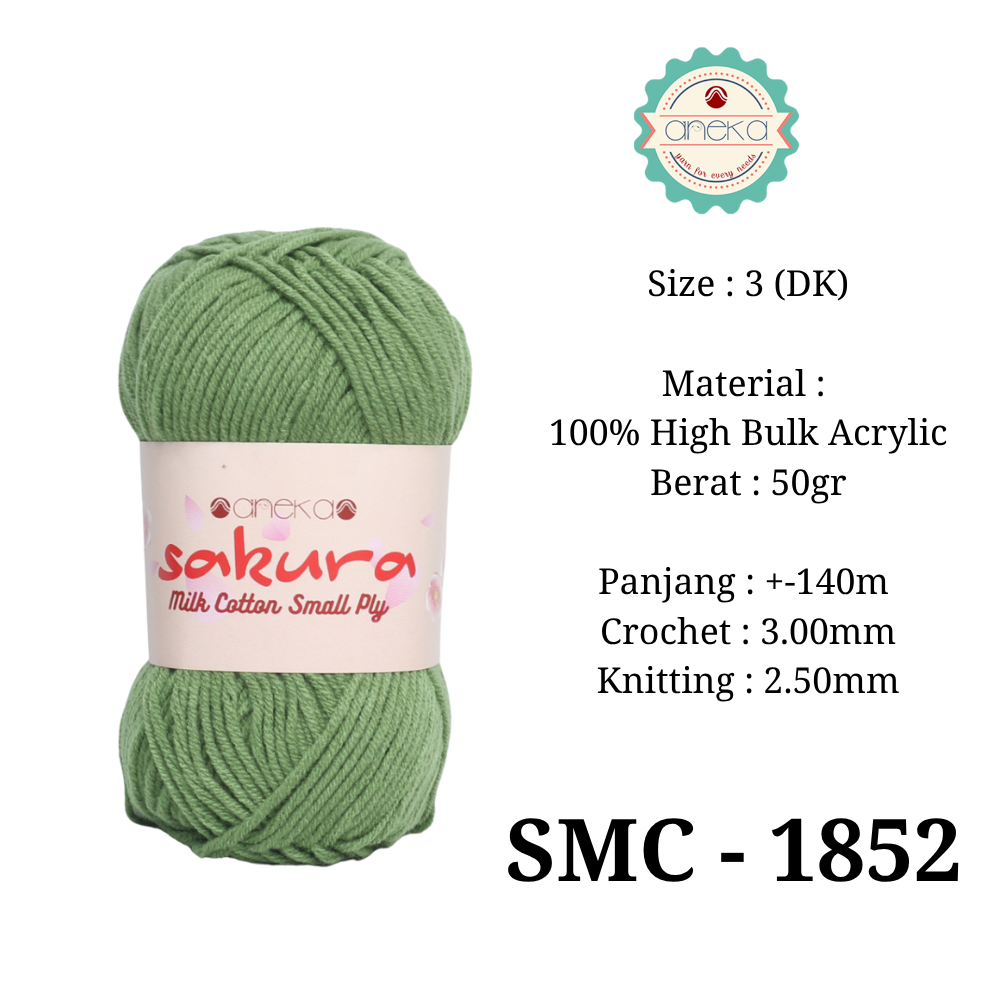 KATALOG - Benang Rajut Katun Susu 4 ply / Sakura SMALL PLY Milk Cotton Yarn - 2
