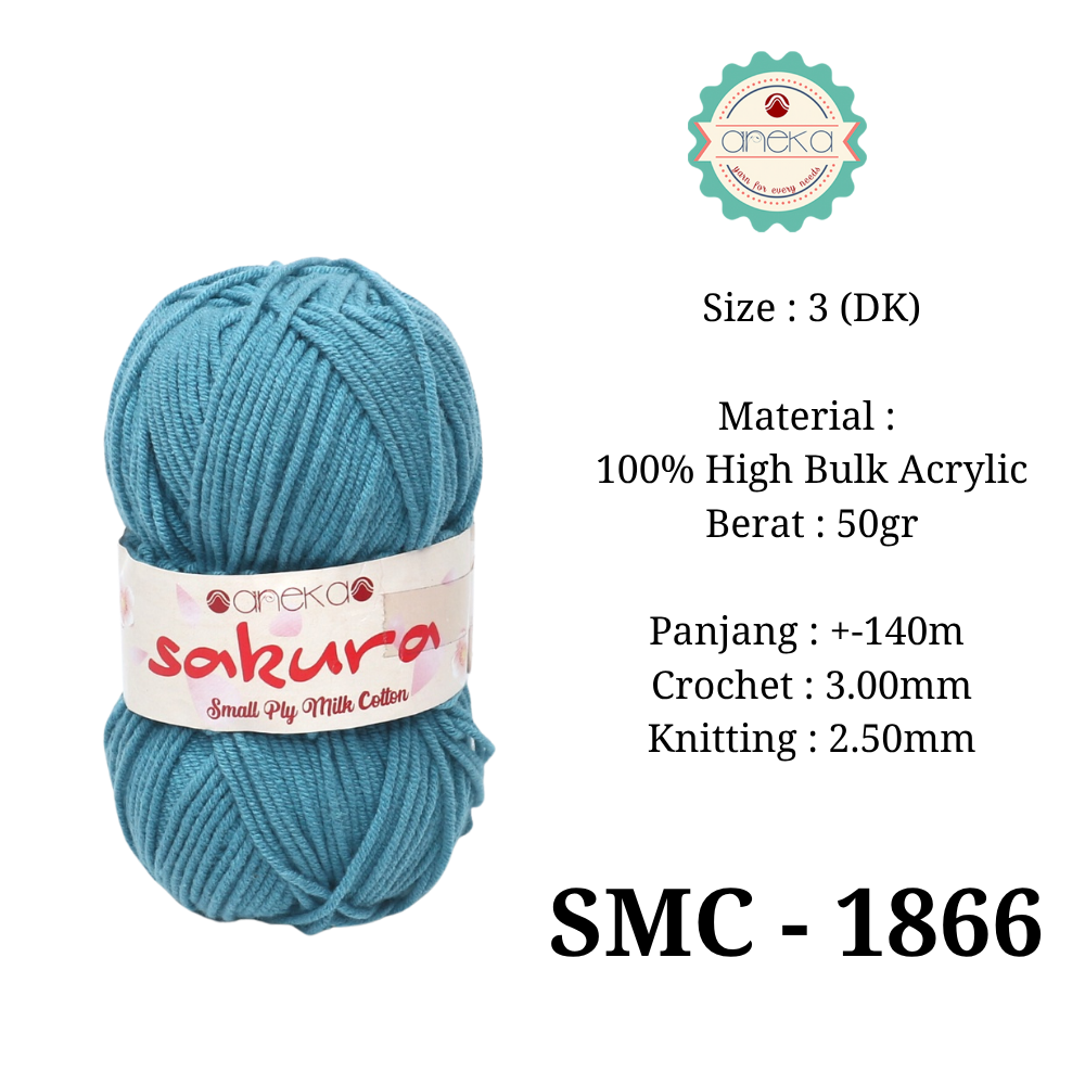 KATALOG - Benang Rajut Katun Susu 4 ply / Sakura SMALL PLY Milk Cotton Yarn - 2