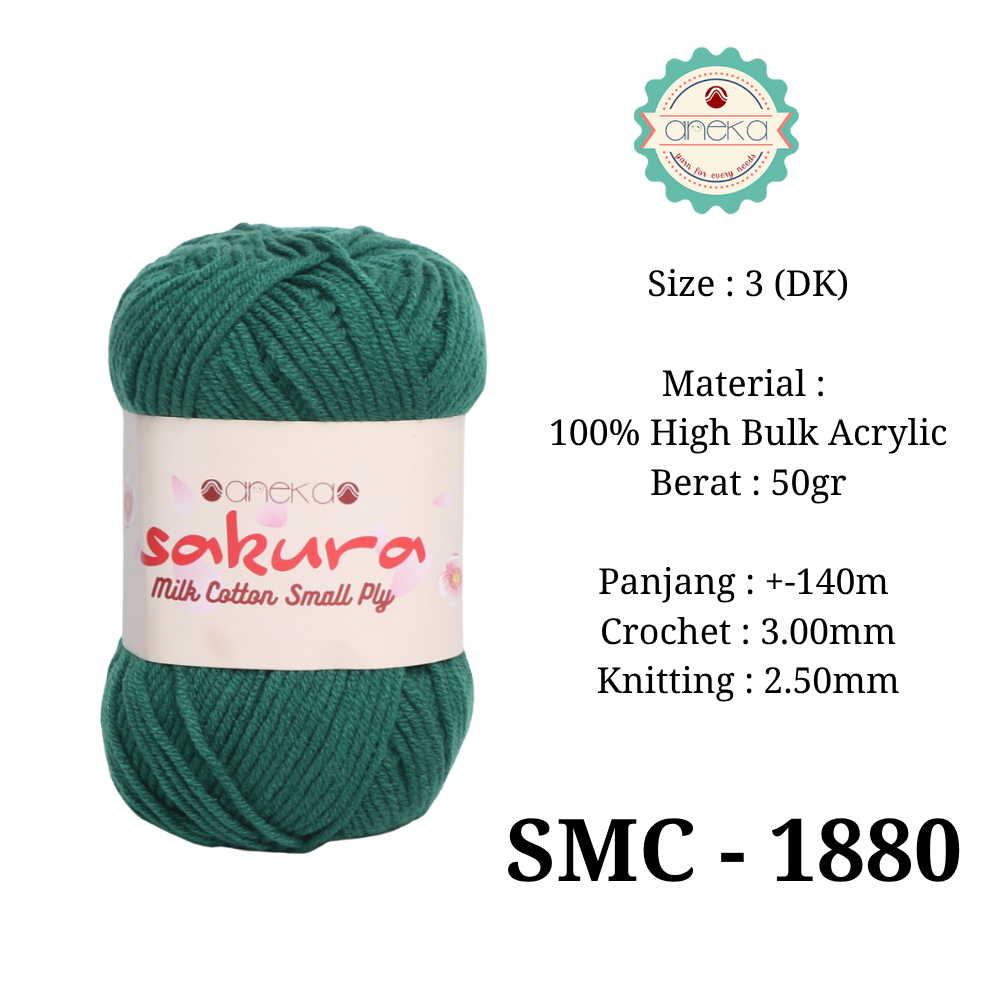 KATALOG - Benang Rajut Katun Susu 4 ply / Sakura SMALL PLY Milk Cotton Yarn - 2