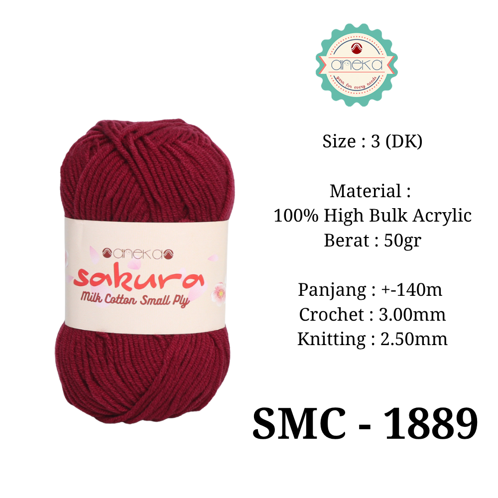 KATALOG - Benang Rajut Katun Susu 4 ply / Sakura SMALL PLY Milk Cotton Yarn - 2