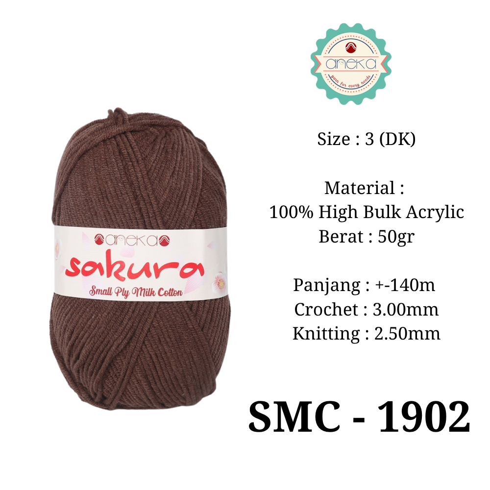 KATALOG - Benang Rajut Katun Susu 4 ply / Sakura SMALL PLY Milk Cotton Yarn - 2