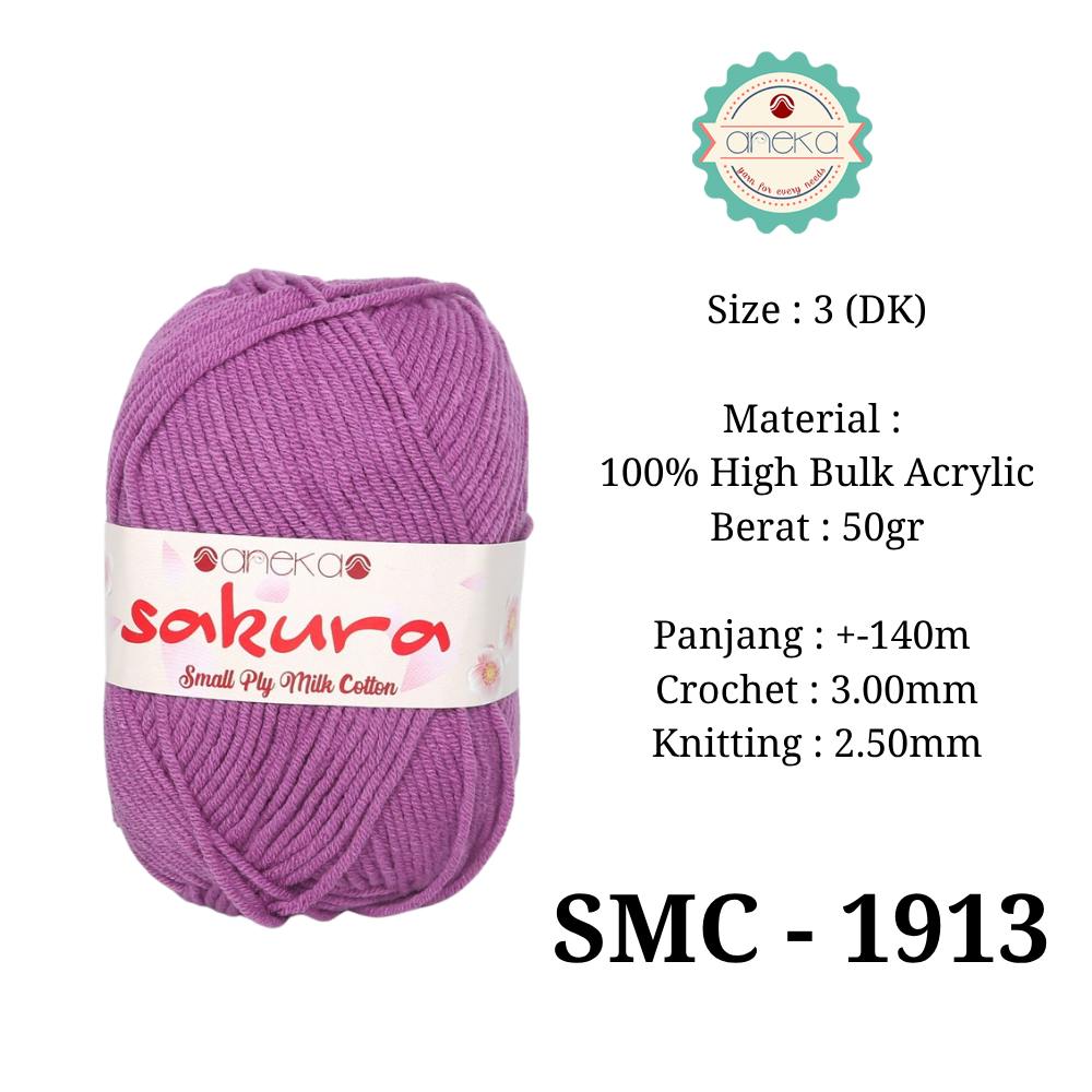 KATALOG - Benang Rajut Katun Susu 4 ply / Sakura SMALL PLY Milk Cotton Yarn - 2