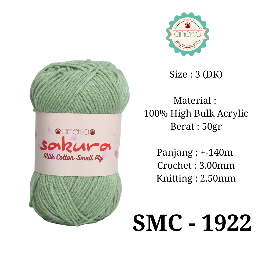 KATALOG - Benang Rajut Katun Susu 4 ply / Sakura SMALL PLY Milk Cotton Yarn - 2