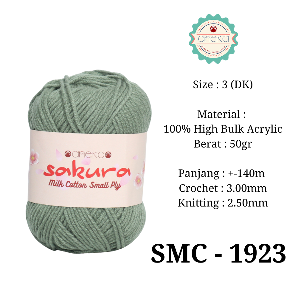 KATALOG - Benang Rajut Katun Susu 4 ply / Sakura SMALL PLY Milk Cotton Yarn - 2