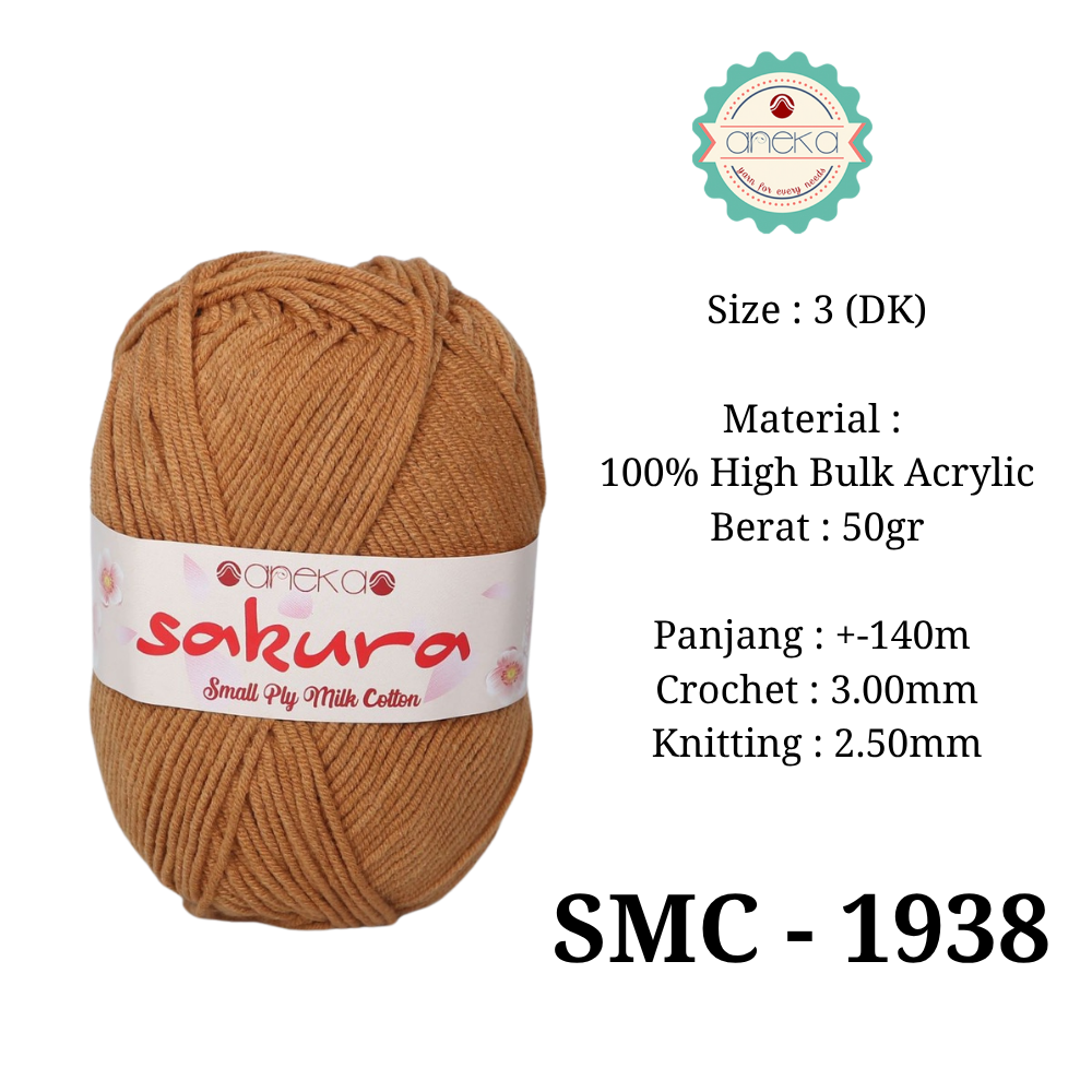 KATALOG - Benang Rajut Katun Susu 4 ply / Sakura SMALL PLY Milk Cotton Yarn - 2