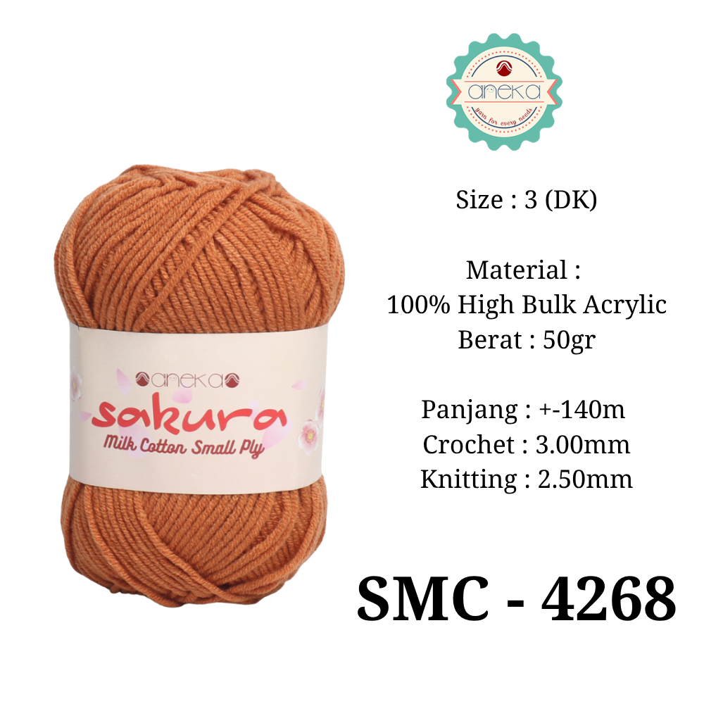 KATALOG - Benang Rajut Katun Susu 4 ply / Sakura SMALL PLY Milk Cotton Yarn - 2