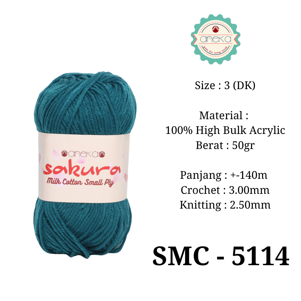 KATALOG - Benang Rajut Katun Susu 4 ply / Sakura SMALL PLY Milk Cotton Yarn - 2