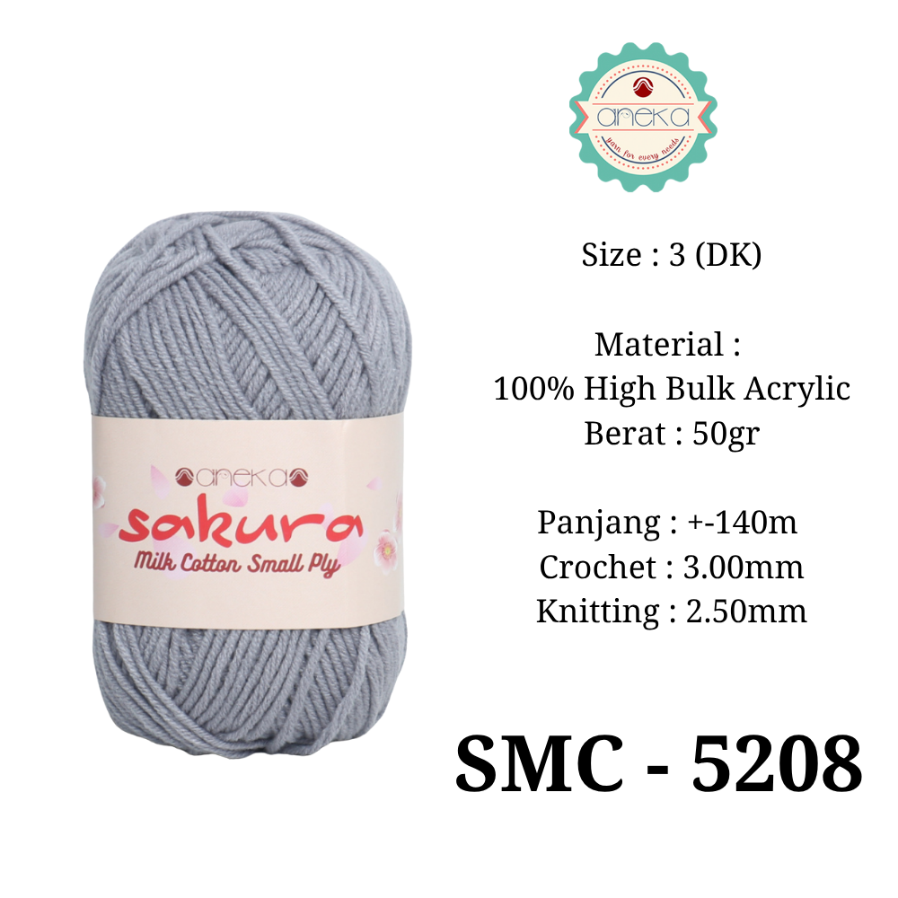 KATALOG - Benang Rajut Katun Susu 4 ply / Sakura SMALL PLY Milk Cotton Yarn - 2