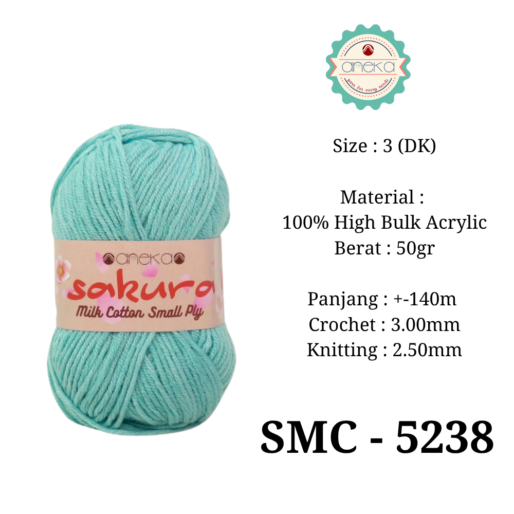 KATALOG - Benang Rajut Katun Susu 4 ply / Sakura SMALL PLY Milk Cotton Yarn - 2