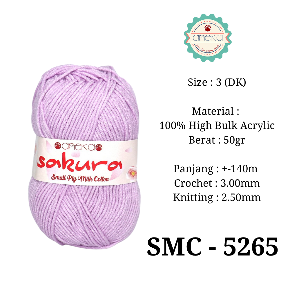 KATALOG - Benang Rajut Katun Susu 4 ply / Sakura SMALL PLY Milk Cotton Yarn - 2