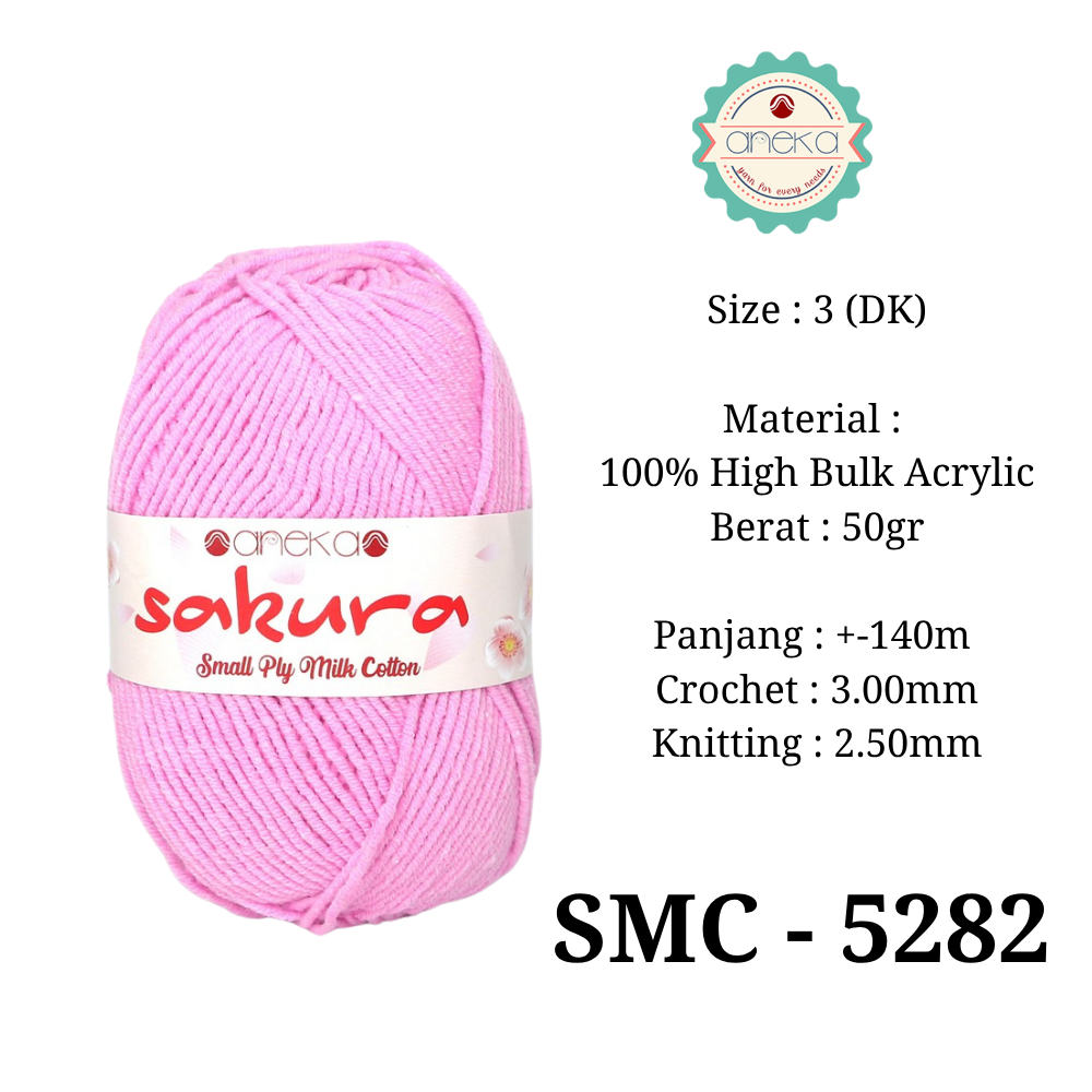 KATALOG - Benang Rajut Katun Susu 4 ply / Sakura SMALL PLY Milk Cotton Yarn - 2