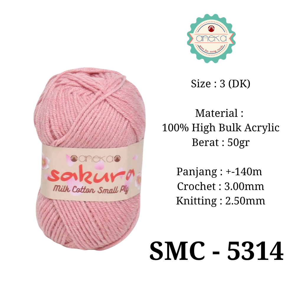 KATALOG - Benang Rajut Katun Susu 4 ply / Sakura SMALL PLY Milk Cotton Yarn - 2