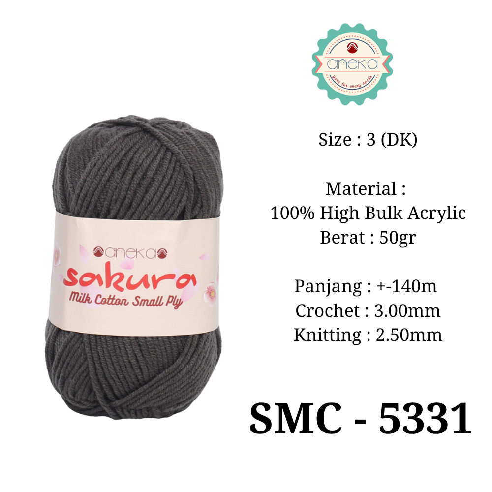 KATALOG - Benang Rajut Katun Susu 4 ply / Sakura SMALL PLY Milk Cotton Yarn - 2