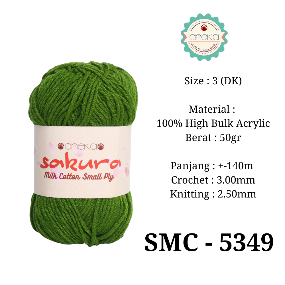 KATALOG - Benang Rajut Katun Susu 4 ply / Sakura SMALL PLY Milk Cotton Yarn - 2