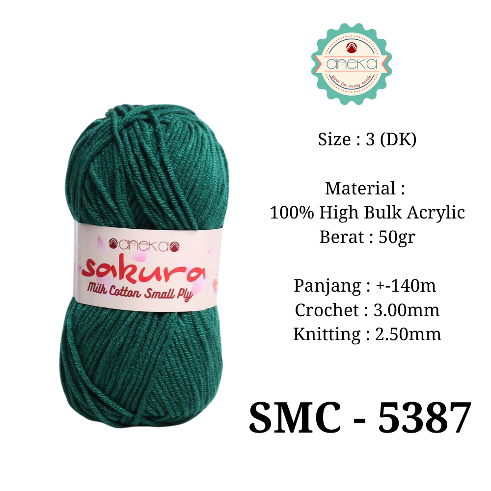 KATALOG - Benang Rajut Katun Susu 4 ply / Sakura SMALL PLY Milk Cotton Yarn - 2