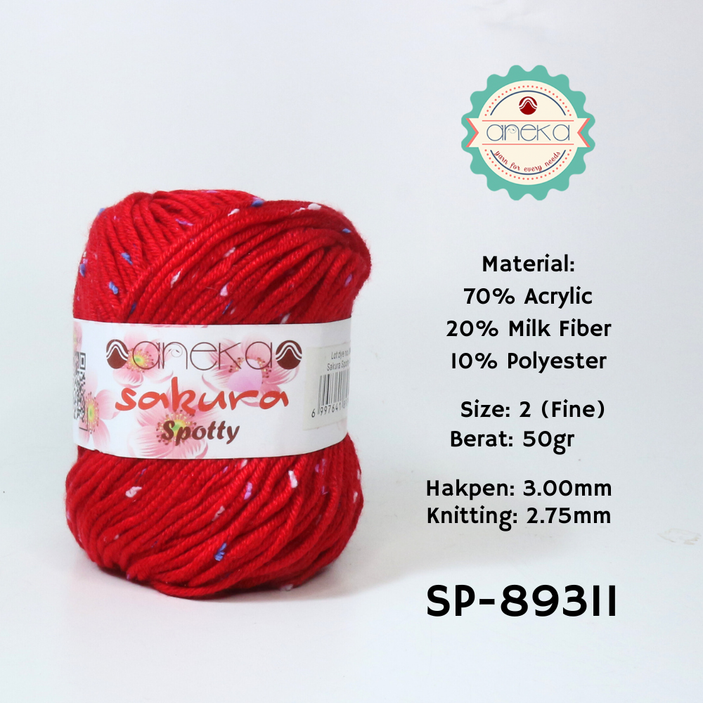 KATALOG - Benang Rajut Sakura Spotty Bintik Kuning