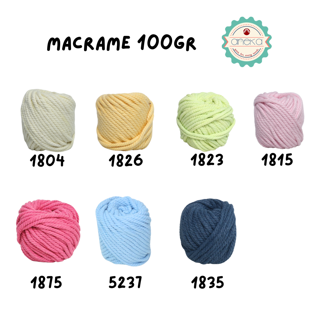 CATALOG - Colored cotton rope/macrame rope 100 gr - 4mm