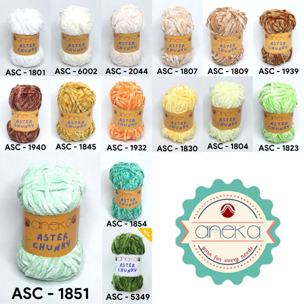 KATALOG - Benang Rajut Bludru Aster CHUNKY / Velvet Knitting Yarn