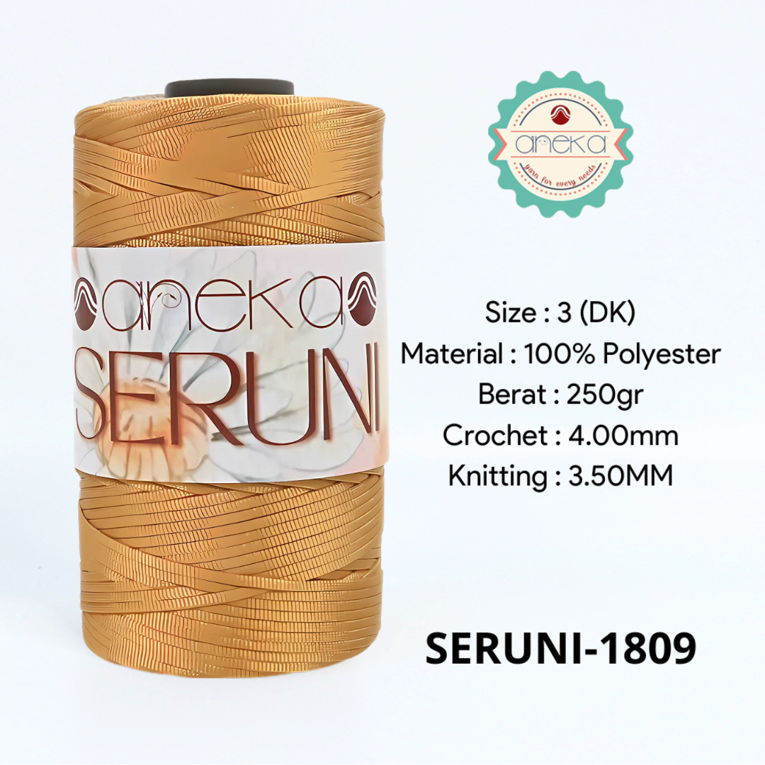 KATALOG - Benang Rajut Seruni / Pipih / Polyester Flat / Tape / Spaghetti Crochet Knitting Yarn