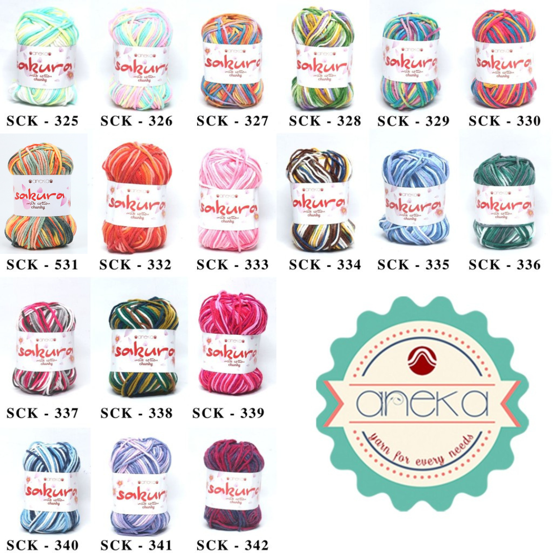 CATALOG - Sakura Milk Cotton Chunky Mix Sembur Mix Cotton Knitting Yarn PART 3