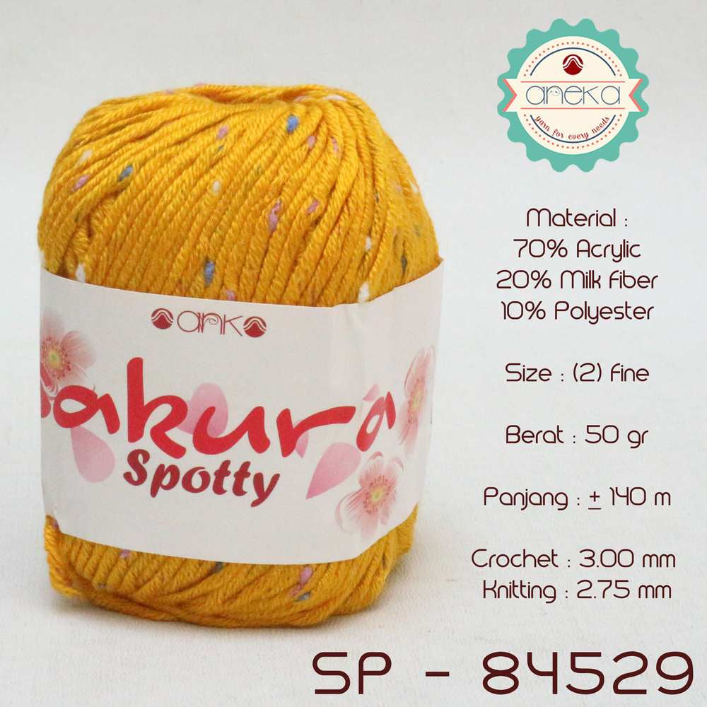 CATALOG - Purple Spotted Sakura Spotty Knitting Yarn