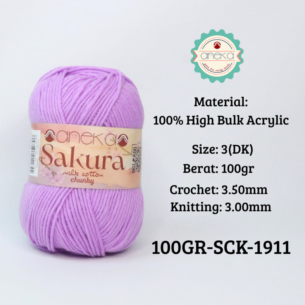 KATALOG - Benang Rajut Sakura Chunky 5 Ply 100gr / Crochet Knitting Yarn