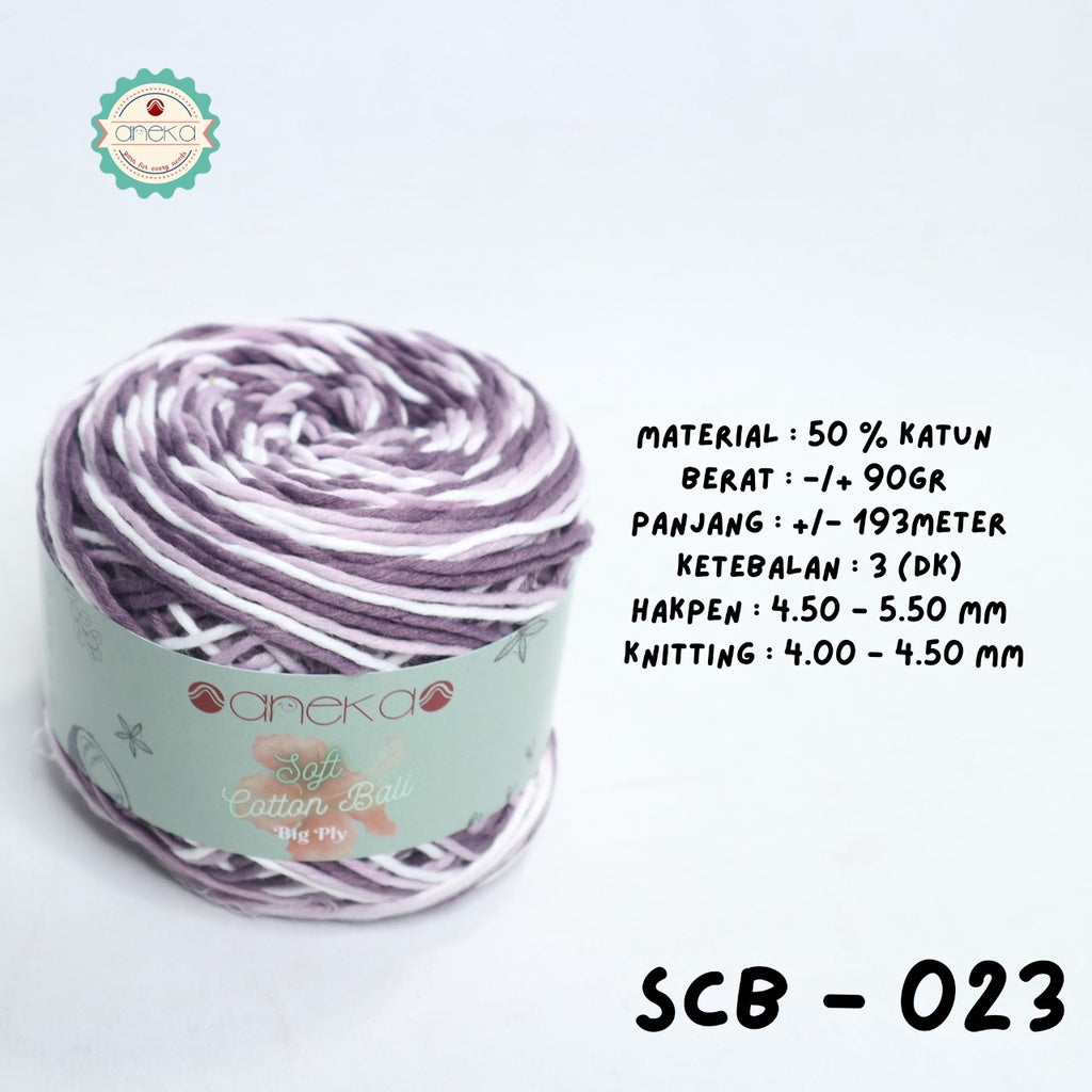 KATALOG - Benang Rajut Katun Bali Sembur Mix / Soft Cotton Big Ply Mambo