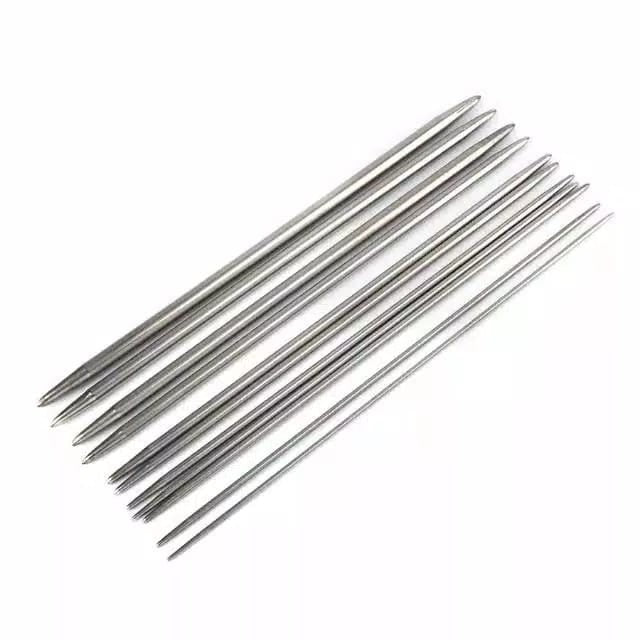 ANEKA - Breien Double Point Knitting Needle Alumunium / Jarum Rajut Alumunium 11 size 25cm - 35cm - SET