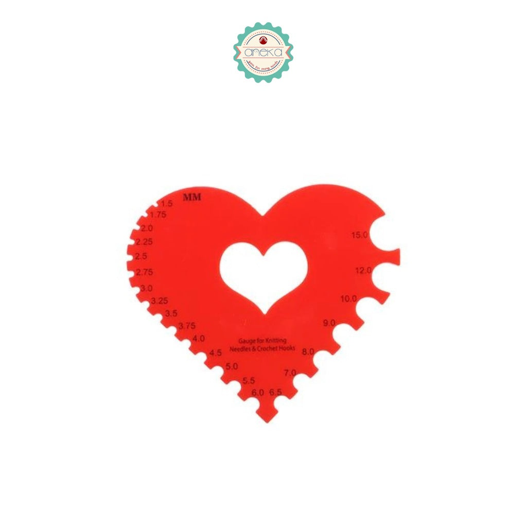 ANEKA - Knitting Gauge Ruler Plastic Needle Characters / Penggaris Plastik Rajut Bentuk Karakter