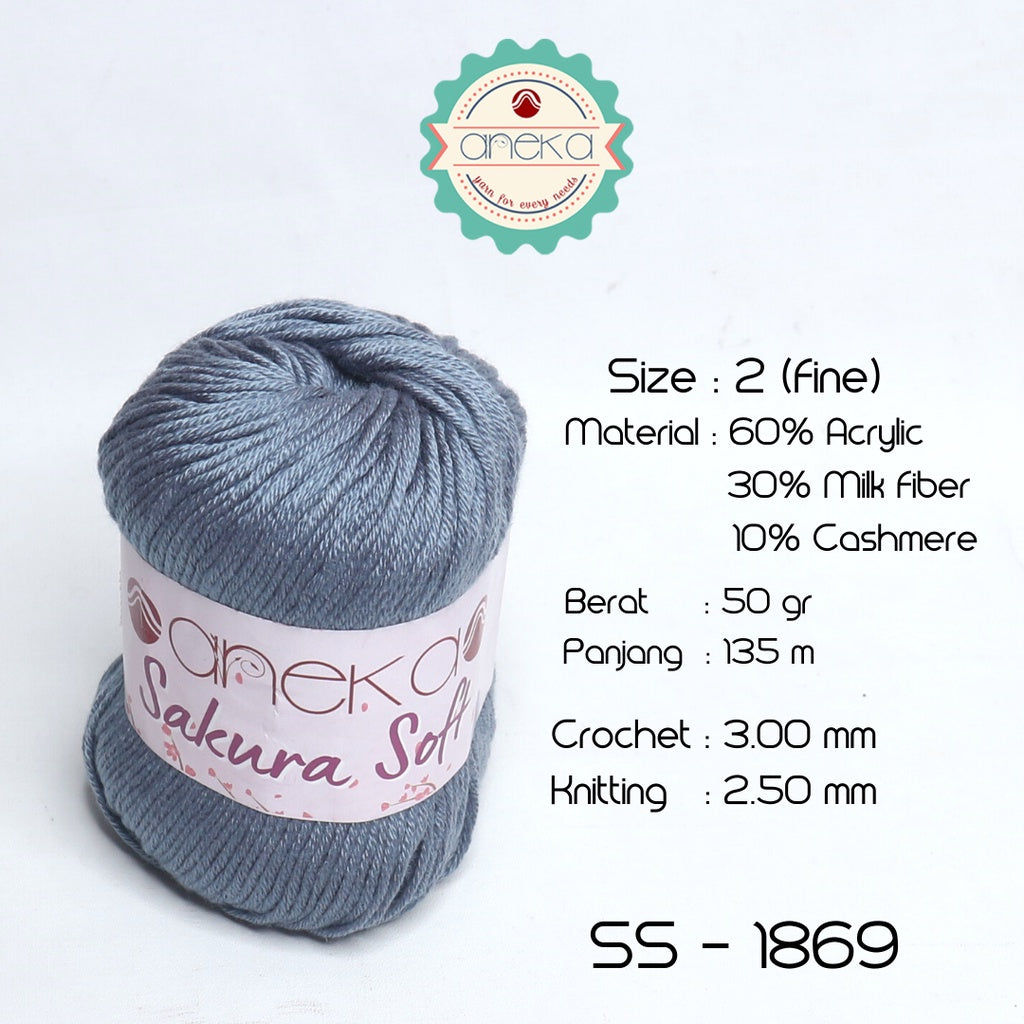 KATALOG - Benang Rajut Sakura Soft / Silk Cotton Milk Cotton Yarn Part 1