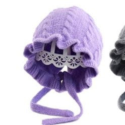 ANEKA - Topi Rajut / Bonnet Bayi / Anak Perempuan Renda Warna