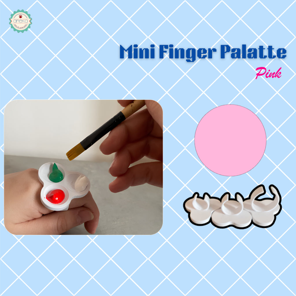 ANEKA - 3D PRINT Mini Finger Pallete for Nail Painting / Cat Air Palet Warna Melukis Kuku