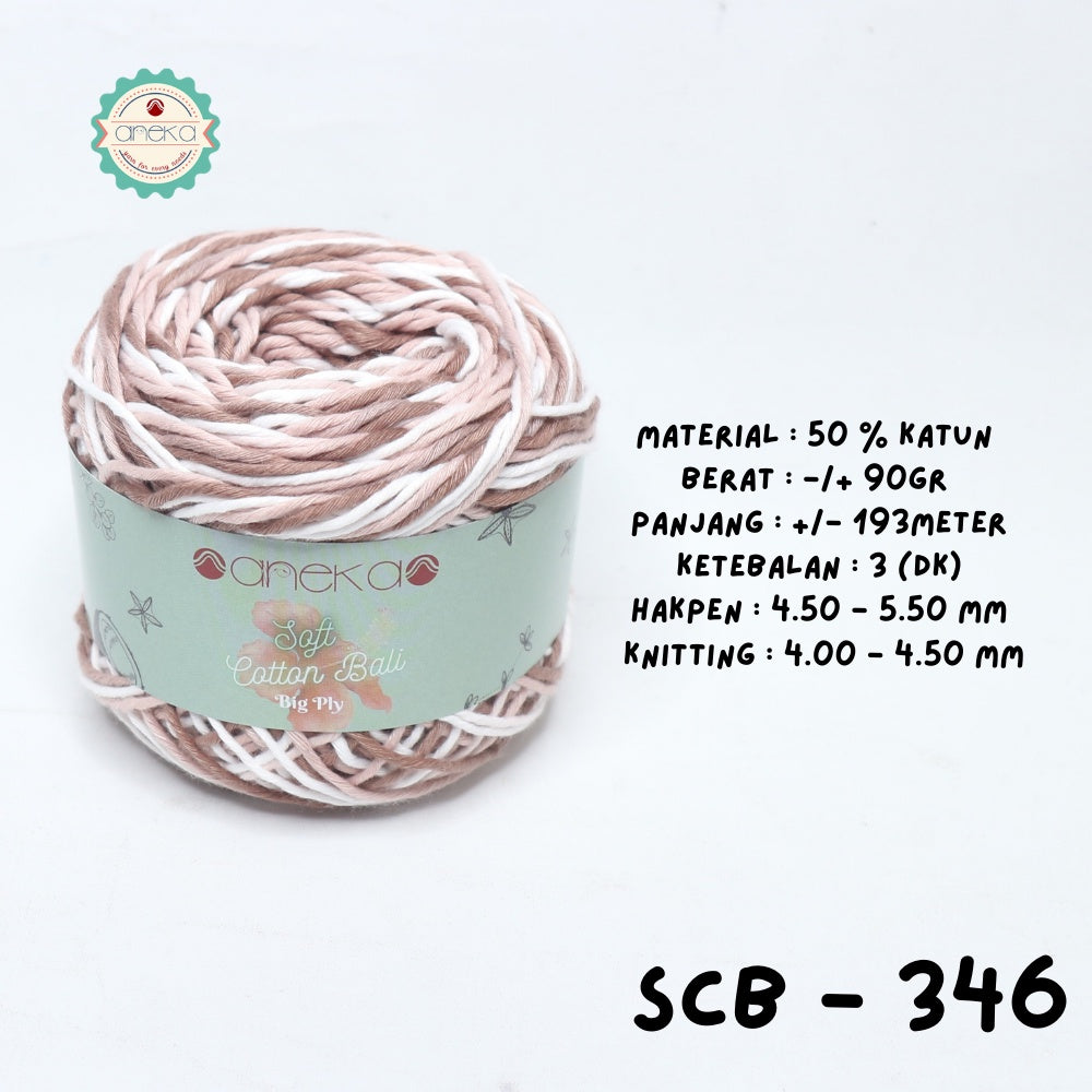KATALOG - Benang Rajut Katun Bali Sembur Mix / Soft Cotton Big Ply Mambo