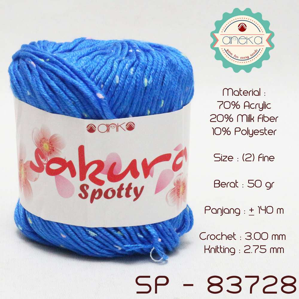 KATALOG - Benang Rajut Sakura Spotty Bintik Kuning