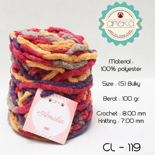 KATALOG - Benang Rajut Chenille Midi Amalia Yarn PART 2