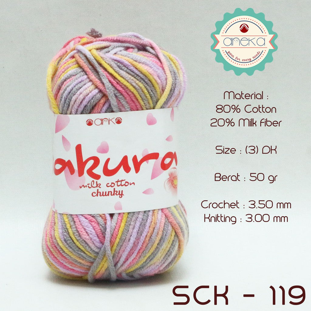 CATALOG - Sakura Milk Cotton Chunky Mix Sembur Mix Cotton Knitting Yarn PART 3
