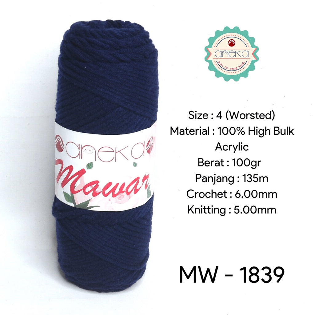 KATALOG - Benang Rajut Mawar / Soft Acrylic Yarn / 8 ply Milk Cotton Worsted / Katun Susu PART 1